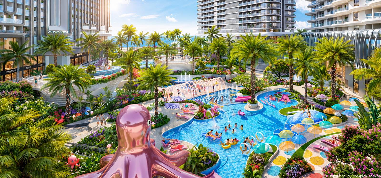 Hệ tiện ích nội khu tại tầng trệt của Quậy Complex
