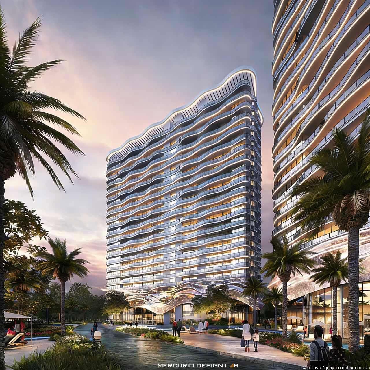 Mặt dựng các block condotel Quậy Complex